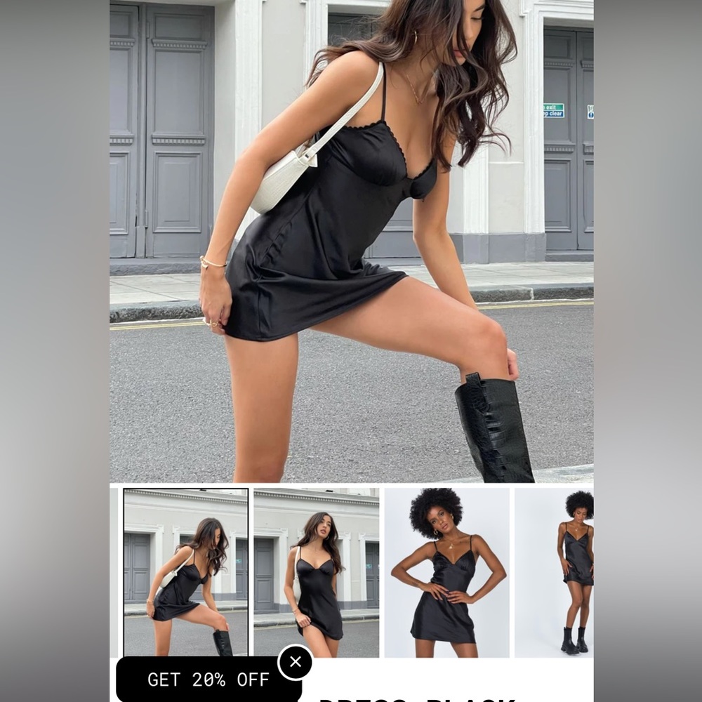 Princess Polly black mini dress